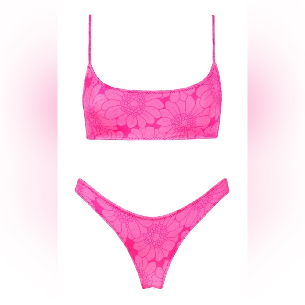 Triangl Swimwear Mica Pitaya Flora Bikini Set and Swimsuit Bag